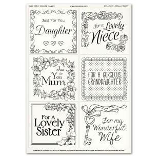 Easy Peely Sticker Stamps - Female Relatives